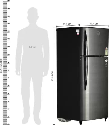 Godrej 260 L Frost Free Double Door 2 Star Refrigerator  (Silver Strokes, RT EON 260 P 2.4)(OPEN BOX) Godrej 260 L Frost Free Double Door 2 Star Refrigerator  (Silver Strokes, RT EON 260 P 2.4)(OPEN BOX)